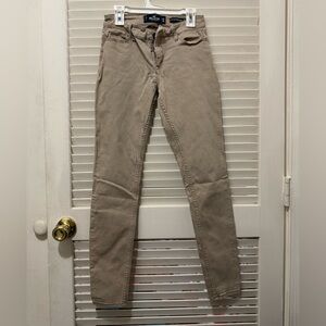 Hollister Beige Low-Rise Skinny Jeans